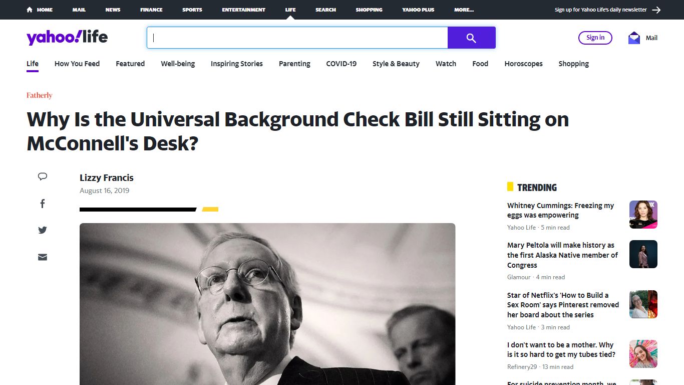 Why Is the Universal Background Check Bill Still Sitting on ... - Yahoo!